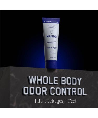Mando Whole Body Deodorant For Men - Invisible Cream - 72 Hour Odor Control - Aluminum Free Baking Soda Free Skin Safe - 3 ounce (Pack of 2) - Pro Sport Pro Sport 3 Ounce (Pack of 2) - Buy Online on GoSupps.com