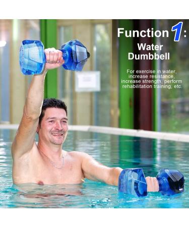 Aquatic Dumbbells Set - Water Weights for Pool Exercise | Aqua Fitness Equipment for Water Aerobics & Resistance Training - Large Blue - Buy Online on GoSupps.com