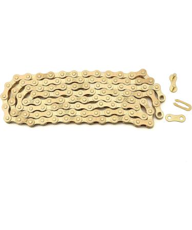 ZHIQIU FSC F410 1-Speed Ti-N Gold Bicycle Chain - 1/2 x 1/8-Inch 104L - Buy Online on GoSupps.com