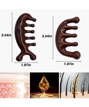 Hair Scalp Massager 2 Pack - Wooden Scalp Massage Comb for Ultimate Relaxation & Meridian Therapy - Buy Online on GoSupps.com