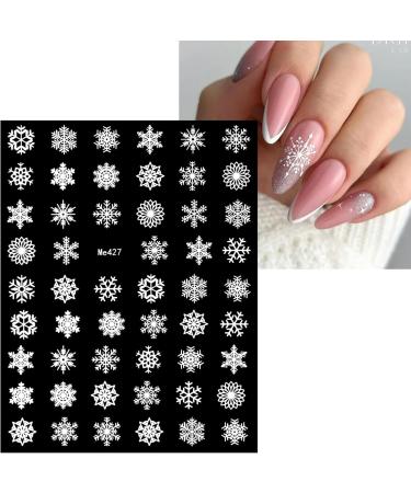 JMEOWIO 10 Sheets Christmas Snowflake Nail Art Stickers Decals Self-Adhesive Winter Holiday Nail Supplies Nail Art Design Decoration Accessories - Buy Online on GoSupps.com