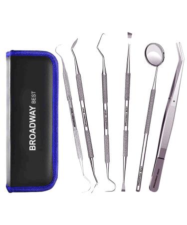 Professional Dental Tools Kit - 7 Piece Dental Oral Kit with Pouch for Home Use & Travel - Buy Online on GoSupps.com