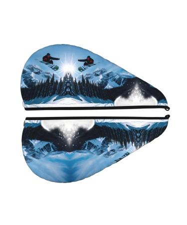 Snowboarding SamLng Coral Velvet Dry Hair Cap | Ideal for Home Travel Pools Beaches & Baths - Shop Now - Buy Online on GoSupps.com