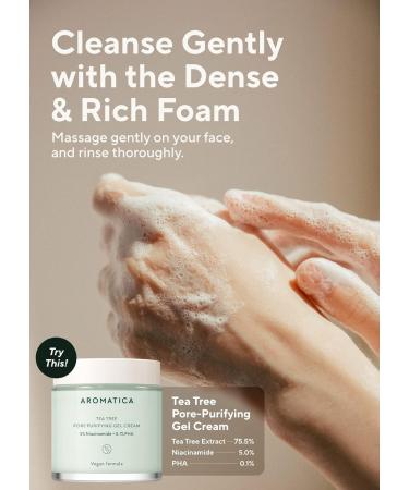 AROMATICA Tea Tree Balancing Foaming Cleanser 6.35oz | Vegan | EWG Verified - Buy Online on GoSupps.com