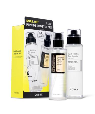 COSRX Snail Mucin 96% Peptide Booster Set - Amazon Exclusive - Korean Skin Care Gift Sets Skin Care Sets for Women Advanced Snail Mucin Serum Face Serum Snail 96% Peptide Set