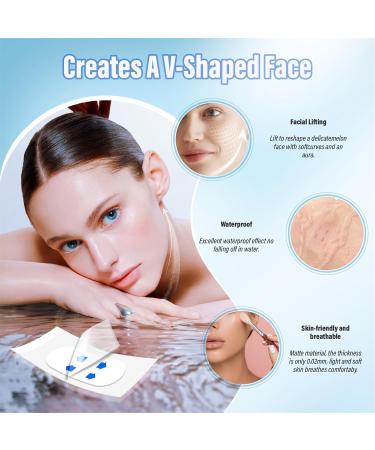 128PCS Invisible Face Lift Tape - Instant Lifting Stickers for Double Chin & Saggy Skin | Secret Makeup Tape for Jowls & Neck | International Shipping - Buy Online on GoSupps.com
