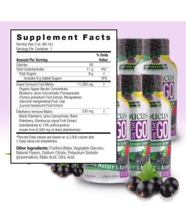Nature's Answer Sambucus Immune Travel Shot (12 Pack) Elderberry on The Go. 2oz. Alcohol-Free Non-GMO Sambucus Black Elderberry Airplane/Travel Shot - Buy Online on GoSupps.com