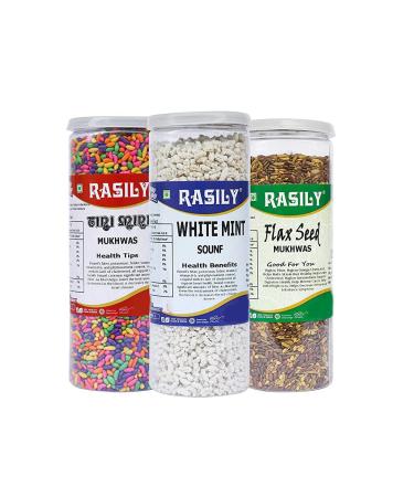 Rasily White Mint Madrasi Tini Mini & Flax Seed mukhwas Combo_Packing May Vary