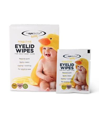 The Eye Doctor Sensitive Baby Eyelid Wipes - 40x Safe Sterile Eye Wipes for Gentle Daily Baby Care - Preservative Detergent & Fragrance Free - Individually Wrapped 40 Count (Pack of 1)