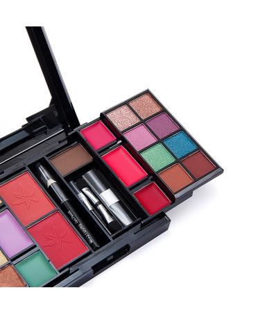 All-in-One Makeup Eyeshadow Palette - Cosmetic Kit with Lip Gloss Blusher Eyebrow Powder & Eye Pencil - International Shipping Available - Buy Online on GoSupps.com