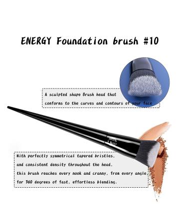 ENERGY Foundation Brush - Premium Kabuki Makeup Brush for Flawless Liquid Cream & Powder Application - Buy Online on GoSupps.com