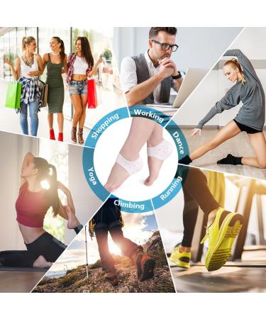 Hilph Silicone Heel Protectors - 4 Pairs | Cushioned Gel Heel Cups for Plantar Fasciitis & Achilles Tendinitis Relief | Moisturizing Pads for Dry Cracked Heels - Unisex - Buy Online on GoSupps.com