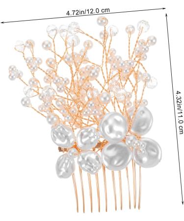 Beaupretty Accessories silver hair comb wedding hair accessories for brides wedding hair side comb bride rhinestone hair comb tiaras for women crystal metals European and American Comb - Buy Online on GoSupps.com