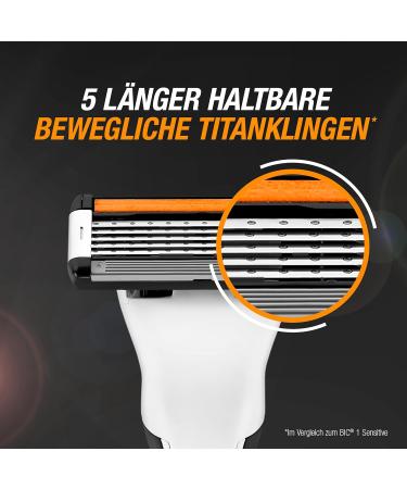 BIC Hybrid 5 Flex Razor for Men - Wet Razor with 10 Refill Blades Aloe Vera & Vitamin E Precision Trimmer - Shop Internationally - Buy Online on GoSupps.com