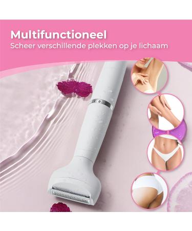 Nuvance Ladyshave 4 in 1 Ladyshaves for Women with Eyebrow Trimmer Shaver Woman Lady Shave White - Buy Online on GoSupps.com