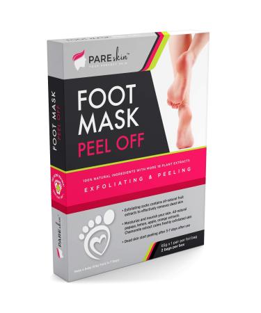 2 Pack Foot Peel Mask - Cracked Heels Repair for Dry Callus Dead Skin - Exfoliating Peel Remover for Baby Soft Feet