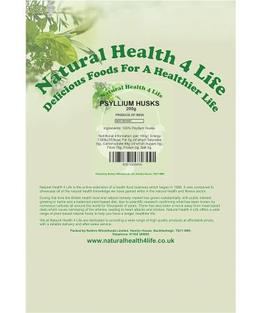 Natural Health 4 Life Psyllium Husks 200g Bag - Pack of 1 - Buy Online on GoSupps.com