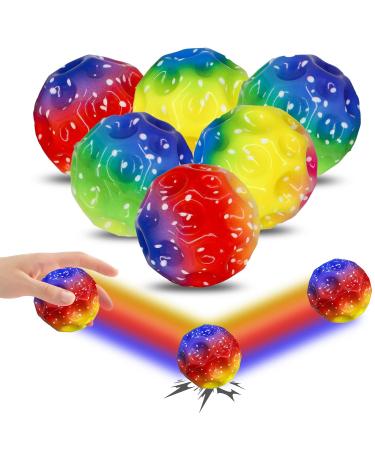 Yeahboom 6 pieces Astro Jump Ball Astro Jump Ball Original Jumping Ball Mini S Throw Jump Ball Jumps rubber ball makes Space Balls Toys Space Ball Mini Bouncing Ball Toy for Kids Party Gift Dlinding Color-6Pcs