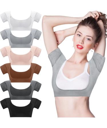 6 pieces of armpit vest breathable armpit weld pads armpit sweatproof washable armpit weld pads for women girls women forearm weld protection (large dark color) l Dark color - Buy Online on GoSupps.com