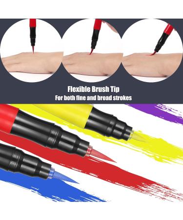 Jim&Gloria Body Tattoo Markers - 6 Colors Temporary Tattoo Kit for Teen Girls - Trendy Kawaii Gifts for Birthday, Halloween, Day Of The Dead & Christmas - Buy Online on GoSupps.com
