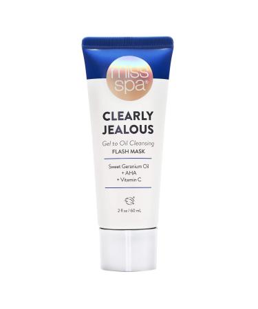 MISS SPA Gel Cleansing Flash Face Mask for Women Vitamin C Make-up Remover Alpha Hydroxy Acid Antioxidant Remove Impurities & Dirt Exfoliate & Brighten Skin Dermatologist Tested 2 Oz.