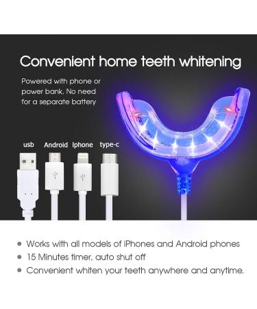 IDOLUSTER Teeth Whitening Accelerator Light - 16X Red & Blue LED, Powerful Teeth Whitening with Comfortable Mouth Tray | iPhone/Android/USB Compatible for Home Use - Buy Online on GoSupps.com