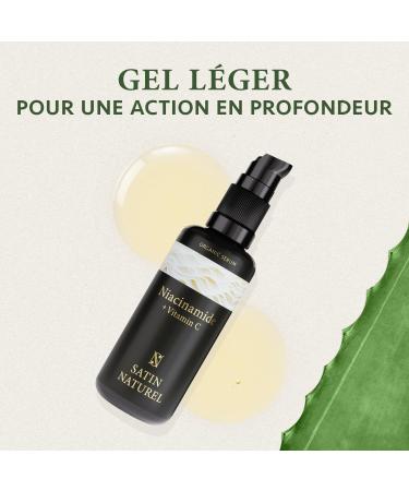 Niacinamide Organic Face Serum Enriched with Vitamin C and Magnesium 100ml For Luminous and Blemish-Free Skin Aloe Vera-Based Face Serum by Satin Naturel - Buy Online on GoSupps.com