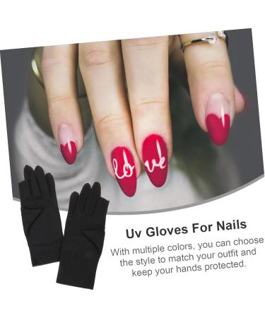 Healeved 4 Pairs Women's Sun Protection Gloves Nail Gloves for Women Nail Art Supplies Manicure Gloves Anti Uv Nail Art Uv Gloves Gel Manicure Uv Gloves Nylon Breathable Accessories - Buy Online on GoSupps.com
