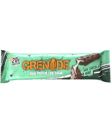 Grenade Carb Killa Dark Chocolate Mint Protein Bar 12-Pack - 720g (12x60g) | Low Carb Snack - Buy Online on GoSupps.com