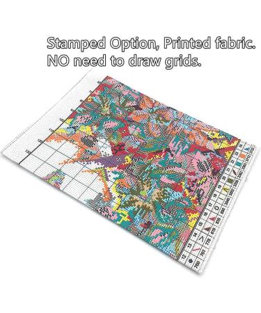 Awesocrafts Little Turtle Cross Stitch Kit | 11CT Stamped Patterns for Easy Embroidery | DIY Needlework Supplies - Buy Online on GoSupps.com