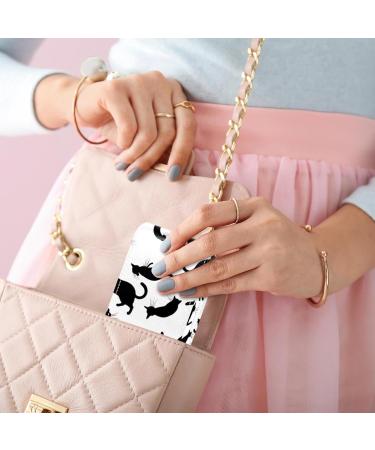 Buy Cute Cat Leather Lipstick Organizer with Mirror - Mini Lip Gloss Holder Bag for Travel - Buy Online on GoSupps.com