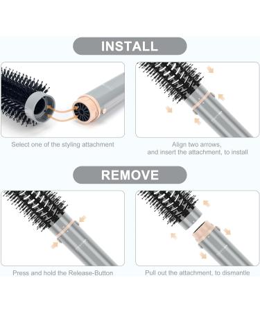 Parwin Pro Beauty 4-in-1 MaxAIR Styler Hair Dryer Brush Set - Gray | Hairdryer, Curler, Hot Brush for Styling, Volumizing & Curling with Ion Care & High-Speed Motor - Buy Online on GoSupps.com