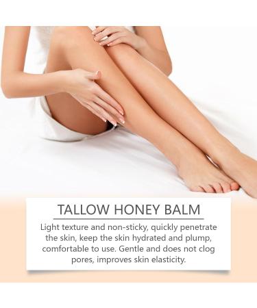 Beef Tallow and Honey Balm - Firming Moisturizing Cream Hydrates and Nourishes Repairs Skin Barrier Smooths and Softens Skin Revitalizes Skin's Vitality 60g/2.12oz Black - Buy Online on GoSupps.com