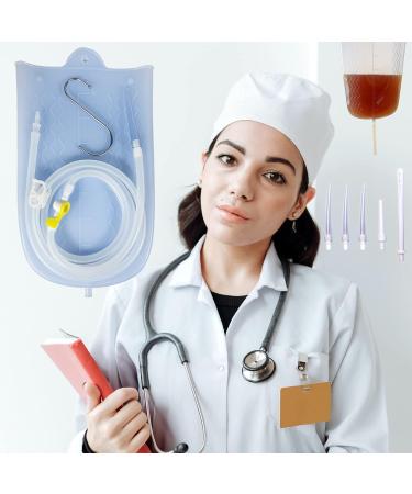 Silicone Enema Bag 2L - Complete Colon Cleanse Kit with Tubing Tips & Flow Control for Effective Home Colonic Irrigation - Buy Online on GoSupps.com