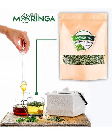Zest of Moringa Green Tea Leaves - Organic Moringa Tea Leaves | Premium Quality Moringa Oleifera Tea - Pack of 50g - Buy Online on GoSupps.com