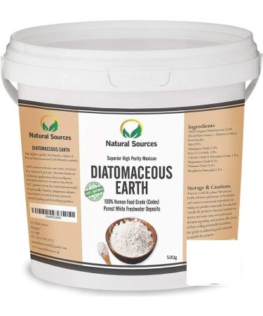 Superior Diatomaceous Earth Food Grade 500g - Diatomaceous-Earth Superior Food Grade UK by Natural Sources Full Ebook! Premium Fresh Water Source! Use for Health Pets Pest Control for Chickens