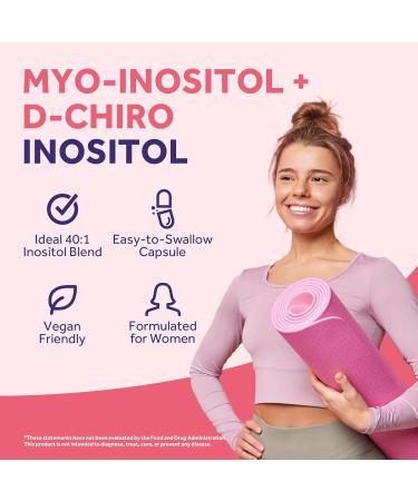 Doctor's Recipes Inositol Supplement for Women Myo-Inositol & D-Chiro Inositol Capsules 2050mg per Serving Ideal 40:1 Blend 120 Vegan Caps 120 Count (Pack of 1) - Buy Online on GoSupps.com