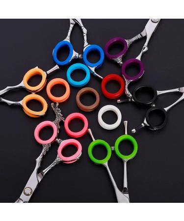 Rfvtgb 50Pcs Silicone Finger Rings for Any Scissors Inserts Haircutting Styling Tools Accessories Mix Colors - Buy Online on GoSupps.com