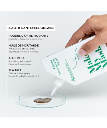 MakeMyMask Pre-Shampoo Anti-Dandruff & Bleeding 100% Natural - Scalp Treatment - Dandruff - Plates - Restores Micriobiome - Anti-Recidive - Buy Online on GoSupps.com