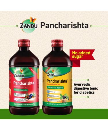 Zandu Pancharishta 650ml - Ayurvedic Digestive Tonic for Acidity Constipation & Gas Relief | Boost Digestive Immunity - International Shipping Available - Buy Online on GoSupps.com