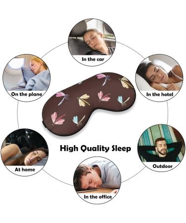 Watercolor Dragonfly Sleep Mask - Adjustable Strap, Block Light, Men & Women - Ideal for Sleeping, Travel, Nap - Cute Flying Design - Buy Online on GoSupps.com