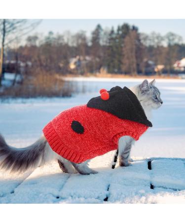 TENGZHI Dog Jumpers Puppy Pullover Dog Hoodies Small Dog Sweaters Puppy Cat Jumpers Ladybug with Lovely Antennae(Ladybug L) Large Ladybug - Buy Online on GoSupps.com