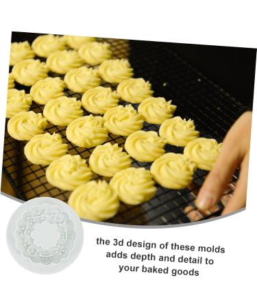 FUNOMOCYA Cookie Mold 4pcs Flower Shaped Baking Mold Crackers Stamps Cookies Cookie Stamp Cookie Stencils Dessert Fudge 3D - Buy Online on GoSupps.com