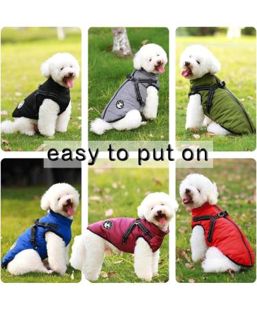 Buy XS Purple Waterproof Dog Coat with Harness - Warm Vest for French Bulldogs & Small Dogs - Buy Online on GoSupps.com