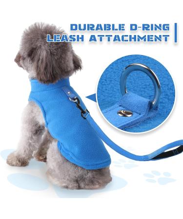 PETCARE Blue XL Small Dog Sweater - Fleece Vest with Leash O-Ring for Small Dogs & Cats - Winter Warm Pet Pullover Coat for Chihuahua & Shih Tzu - Puppy Clothes & Costume (17-28 lbs) - Buy Online on GoSupps.com