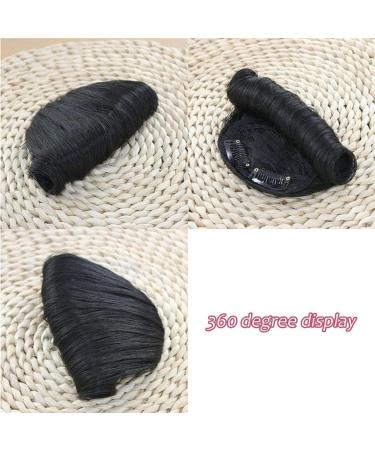 Bangs Clip in Bangs Synthetic Short Curly Retro Bangs for Women Clip in Retro Bangs Classic Fake Fringe Extension Natural Synthetic Bangs Hairpieces for Women Curved Bangs for Daily Wear (Color : D Dark Brown - Buy Online on GoSupps.com
