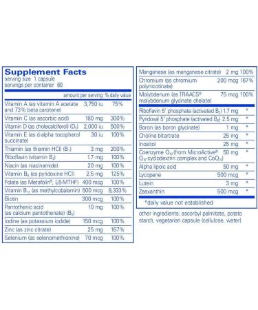 Pure Encapsulations O.N.E. Multivitamin 60 Count - Premium Daily Multivitamin Supplement - Buy Online on GoSupps.com