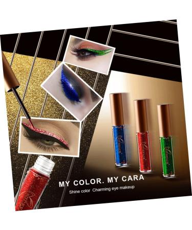 Healvian 3pcs Pearlescent Liquid Eyeliner Metallic Eyeliner Waterproof Eyeliner Glitter Liner for Eyes - Buy Online on GoSupps.com