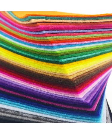 Flic-Flac 48PCS Assorted Color Felt Fabric Sheets 8 x 12 inches Sewing DIY Craft 1mm Thick - Buy Online on GoSupps.com