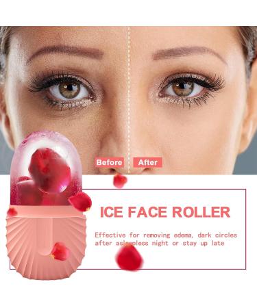 GISUREY Ice Face Roller - De-Puff Eye Bags & Reduce Migraine Pain | Reusable Silicone Skin Care Tool (Pink - Buy Online on GoSupps.com